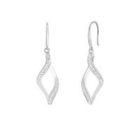 amor Ohrhänger für Damen, Edelstahl, Zirkonia synth., silber Silber