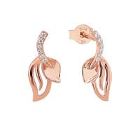 amor - Ohrhänger für Damen, 925 Sterling Silber, Zirkonia synth. | Blatt Ohrringe