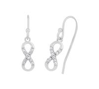 Amor Damen-Ohrhänger Infinity Unendlichkeitszeichen 925 Silber rhodiniert weiß - 527521