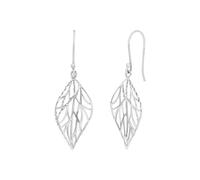 Amor Ohrhänger 925 Sterling Silber Damen Ohrschmuck, 5 cm, Silber, Blatt, Kommt in Schmuck Geschenk Box, 9061136