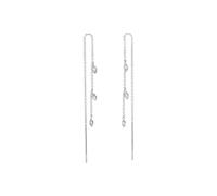 Amor Ohrhänger Damen, Silber, onesize, 3 mm, Zirkonia synth., Weiß, 1 mm, Silber 925, rhodiniert 2028524