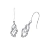 amor - Ohrhänger für Damen, 925 Sterling Silber, Zirkonia synth. Ohrringe Weiss