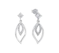 Amor Ohrhänger 925 Sterling Silber Damen Ohrschmuck, mit Zirkonia synth., 2,8 cm, Silber, Kommt in Schmuck Geschenk Box, 2016421