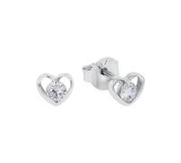 amor - Ohrstecker für Damen, 925 Sterling Silber, Zirkonia synth. | Herz Ohrringe