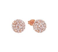 Amor Ohrstecker Damen 2017091 – 925 Sterling Silber, Kristallglas, 0,8 cm, Apricot, Geschenkbox