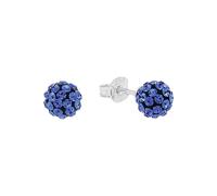 Amor Ohrstecker 925 Sterling Silber Damen Ohrschmuck, mit Kristallglas, 0,6 cm, Silber, Kommt in Schmuck Geschenk Box, 9188970