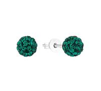 Amor Ohrstecker 925 Sterling Silber Damen Ohrschmuck, mit Kristallglas, 0,6 cm, Silber, Kommt in Schmuck Geschenk Box, 9155231