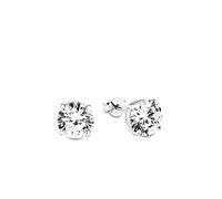 Amor Ohrstecker 925 Sterling Silber Damen Ohrschmuck, mit Zirkonia synth., 0,7 cm, Silber, Kommt in Schmuck Geschenk Box, 9061914
