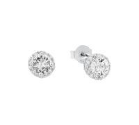 Amor Ohrstecker 9222490 – 925 Sterling Silber, Zirkonia synth., 0,7 cm, Weiß, Geschenkbox, Damen
