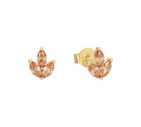 Amor Ohrstecker Damen, Orange, onesize, 7 mm, Zirkonia synth., Apricot, Silber 925, gelbvergoldet 2037002