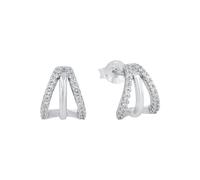 Amor Ohrstecker 925 Sterling Silber Damen Ohrschmuck, mit Zirkonia synth., 0,9 cm, Silber, Kommt in Schmuck Geschenk Box, 2026261