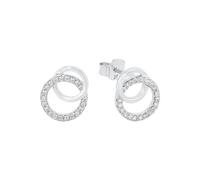 Paar Ohrstecker AMOR "Schmuck Geschenk Ohrschmuck Kreise, 2026212 Silber 925" Ohrringe Gr. Silber 925 (Sterlingsilber), bunt (silberfarben, weiß, weiß) Damen Ohrstecker mit Zirkonia (68375521-0)