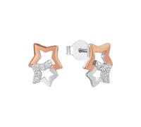 Amor Ohrstecker für Damen, 925 Sterling Silber, Zirkonia synth. | Stern, mehrfarbig Bicolor