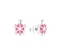 Amor Ohrstecker 925 Sterling Silber Mädchen Kinder Ohrschmuck, 0,8 cm, Pink, Schildkröte, Kommt in Schmuck Geschenk Box, 2021341