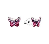 amor - Ohrstecker für Mädchen, 925 Sterling Silber, Glas | Schmetterling Ohrringe Damen