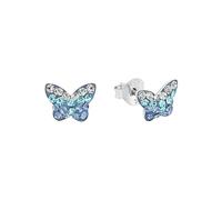 Amor Ohrstecker 925 Sterling Silber Mädchen Kinder Ohrschmuck, mit Preciosa, 0,6 cm, Blau, Schmetterling, Kommt in Schmuck Geschenk Box, 9540761