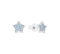 Amor Ohrstecker 925 Sterling Silber Mädchen Kinder Ohrschmuck, mit Zirkonia synth., 0,6 cm, Silber, Stern, Kommt in Schmuck Geschenk Box, 2036530