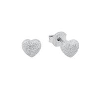 Amor Ohrstecker Herz Mädchen – Silber 925 rhodiniert, 6 mm, One Size