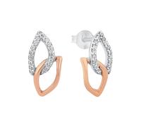 Amor Ohrstecker 925 Sterling Silber Damen Ohrschmuck, mit Zirkonia synth., 1,5 cm, Bicolor, Kommt in Schmuck Geschenk Box, 2026209