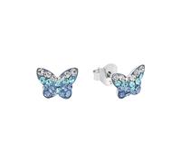 Amor Ohrstecker 925 Sterling Silber Mädchen Kinder Ohrschmuck, mit Preciosa, 0,6 cm, Blau, Schmetterling, Kommt in Schmuck Geschenk Box, 9540761