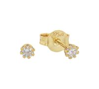 Amor Ohrstecker Damen, Gold, onesize, 3 mm, Weiß, Gold 375/9 ct 2013979