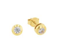 Amor Ohrstecker Damen Ohrschmuck, mit Zirkonia synth., 0,5 cm, Gold, Kommt in Schmuck Geschenk Box, 9077304