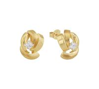 Amor Ohrstecker Damen Ohrschmuck, mit Zirkonia synth., 1 cm, Gold, Kommt in Schmuck Geschenk Box, 2013385