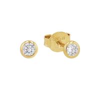 Amor Ohrstecker Damen, Gold, onesize, 3 mm, Weiß, Gold 375/9 ct 2013550