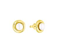 Paar Ohrstecker AMOR "2013569" Ohrringe Gr. Gelbgold 375, weiß (goldfarben,weiß) Damen Ohrstecker mit Süßwasserzuchtperle (47861213-0)