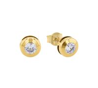 Amor Ohrstecker Damen, Gold, onesize, 6 mm, Zirkonia synth., Weiß, Gold 585/14 ct 9979301