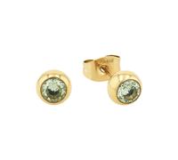 Amor Ohrstecker 2034450 Damen Grün 6 mm Edelstahl 316 vergoldet onesize