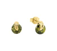 Amor Ohrstecker Damen, Grün, onesize, 6 mm, Grün, Gold 375/9 ct 2013593