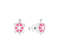 Amor Ohrstecker 925 Sterling Silber Mädchen Kinder Ohrschmuck, 0,8 cm, Pink, Schildkröte, Kommt in Schmuck Geschenk Box, 2021341