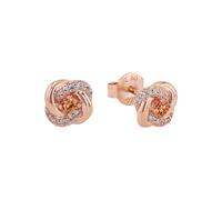 amor Ohrstecker für Damen Knoten 8 mm Silber rosévergoldet Zirkonia weiß champagner Weiß Apricot Home & Lifestyle Ohrring Produkte (1.0 st)