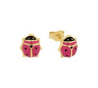 Amor Ohrstecker Mädchen Kinder Ohrschmuck, 0,7 cm, Pink, Marienkäfer, Kommt in Schmuck Geschenk Box, 2013611