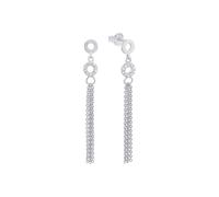 Amor Ohrstecker 925 Sterling Silber Damen Ohrschmuck, mit Zirkonia synth., 4,6 cm, Silber, Kommt in Schmuck Geschenk Box, 2026207