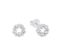Amor Ohrstecker Damen, Silber, onesize, 7 mm, Zirkonia, Weiß, Silber 925, rhodiniert, Echtschmuck 2027490