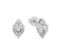 Amor Ohrstecker Herz 925 Sterling Silber rhodiniert Zirkonia weiß Damen