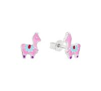Paar Ohrstecker AMOR "Alpaka-Motiv", silber (silberfarben), Ohrringe, Mädchen, Silber 925 (Sterlingsilber), mit Emaille (42619129-0) silberfarben