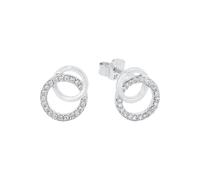 Amor Ohrstecker 925 Sterling Silber Damen Ohrschmuck, mit Zirkonia synth., 1,1 cm, Silber, Kommt in Schmuck Geschenk Box, 2026212