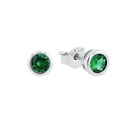 Amor Ohrstecker 925 Sterling Silber Damen Ohrschmuck, mit Glas, 0,5 cm, Silber, Kommt in Schmuck Geschenk Box, 9154814