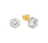Amor Paar Ohrstecker AMOR "2013836" Gelbgold 375 8 mm Zirkonia Damen