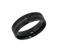 Amor Ring Edelstahl Herren Ringe, Schwarz, Kommt in Schmuck Geschenk Box, 2037292