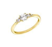 Amor Ring 925 Sterling Silber Damen Ringe, mit Zirkonia synth., Gold, Kommt in Schmuck Geschenk Box, 2035669