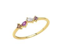 Amor Ring 925 Sterling Silber Damen Ringe, mit Zirkonia synth., Gold, Kommt in Schmuck Geschenk Box, 2037230