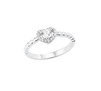 Amor GmbH Silberring AMOR "Herz" 925 Sterling Silber mit Zirkonia (synth.) Damen Gr. 19