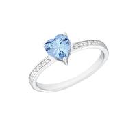 Amor Ring 925 Sterling Silber Damen Ringe, mit Zirkonia synth., Silber, Herz, Kommt in Schmuck Geschenk Box, 2035680