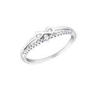 Amor Ring Damen, Silber, 60|19, Infinity, 7 mm, Weiß, 1,5 mm, Silber 925, rhodiniert 2035638