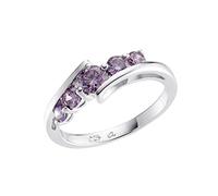 Amor Ring 9911165 – 925 Sterling Silber, Zirkonia (synth.), Lila, Damen, Größe 54, Geschenkbox
