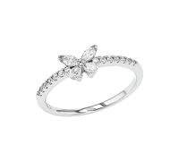 Amor Ring 925 Sterling Silber Damen Ringe, mit Zirkonia synth., Weiß, Kommt in Schmuck Geschenk Box, 2037267